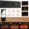 Costway Fireplace TV Stand with Led Lights & 18'' Electric Fireplace for Tvs up to 50'' Gray/Brown/Black/White